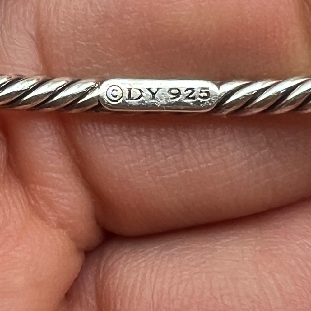 🔴Authentic DAVID YURMAN confetti 2 Silver Cable Bracelets🔴 - Picture 6 of 8